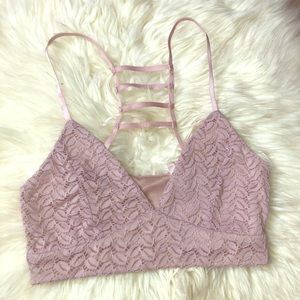 Mauve dusty rose colored bra top